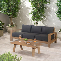 Stud Outdoor Patio Coffee Table Eucalyptus Solid Timber Wood Frame
