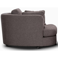 Sunshine Single Sofa Love Chair Fabric Swivel Armchair - Grey