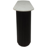 Terri 130cm Marble Console Table Black White
