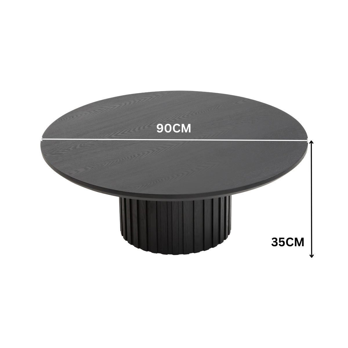Vanessa Hubert 90cm Round Coffee Table Black