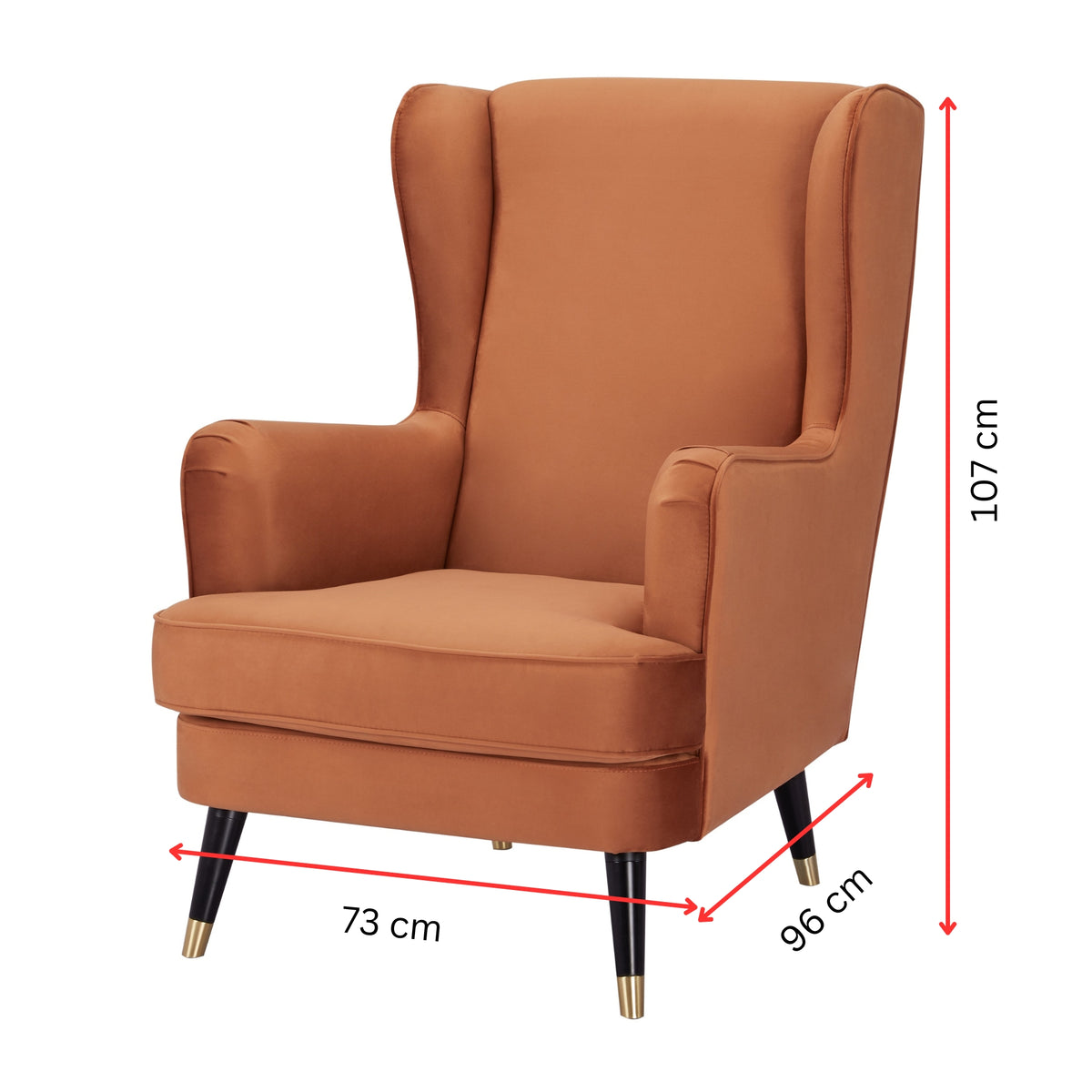 Vivian Accent Chair Armchair Cinnamon 