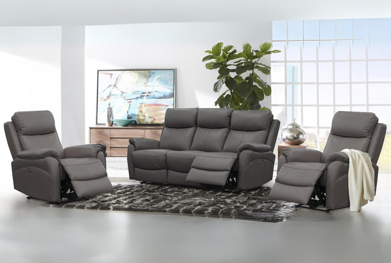 Berkeley 3+1+1 Electric Leather Recliner Sofa