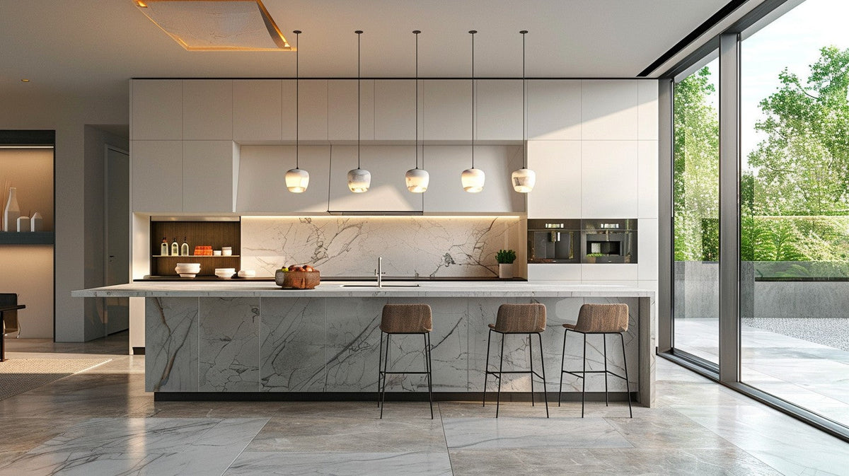 Kitchen bar stools setup
