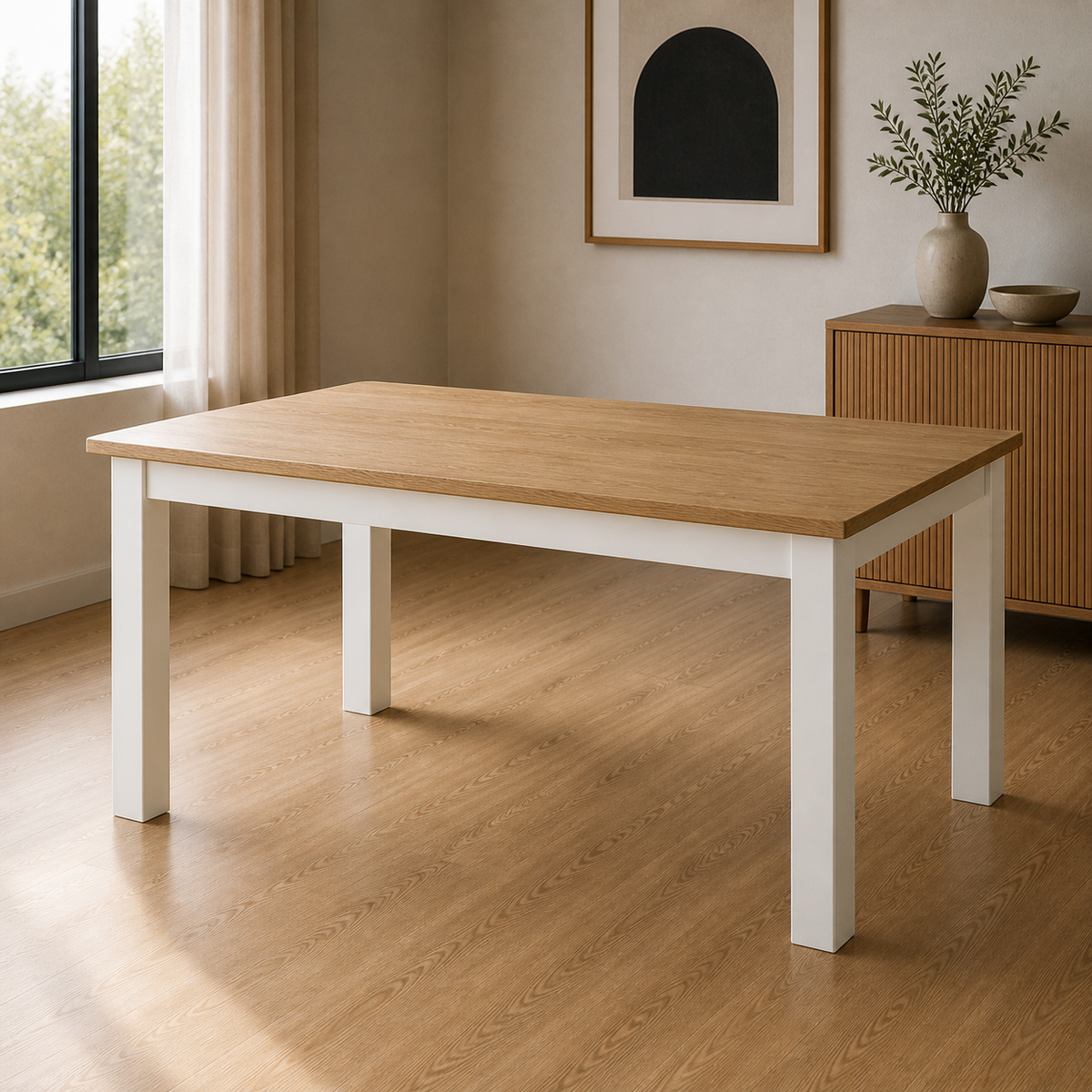 Marmalade Hampton 180cm Dining Table White Oak