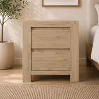 Natalie Bedside Table Brushed Smoke Grey