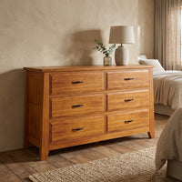 Pine Valley 150cm Dresser Solid Pine Blackwood Oak