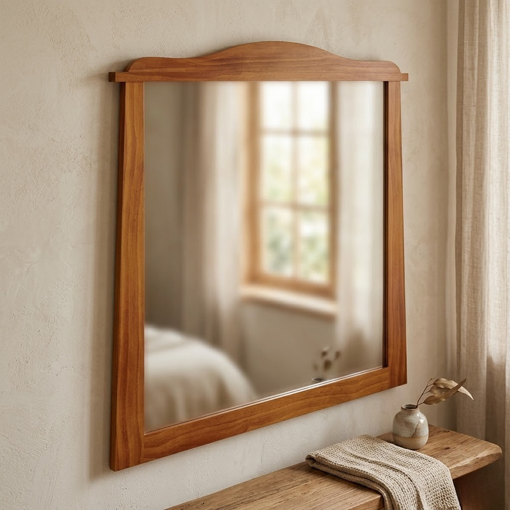 Pine Valley 100cm Mirror for Dresser Solid Pine Blackwood Oak
