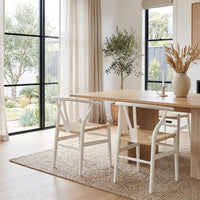 Anemone  Set of 2 Wishbone Dining Chair White