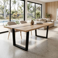 Dori 130cm Coffee Table Black Natural