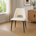 Geena 4pc Set Velvet Fabric Dining Chair Beige