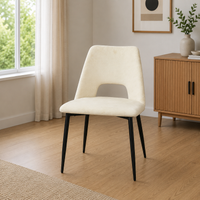 Geena 4pc Set Velvet Fabric Dining Chair Beige