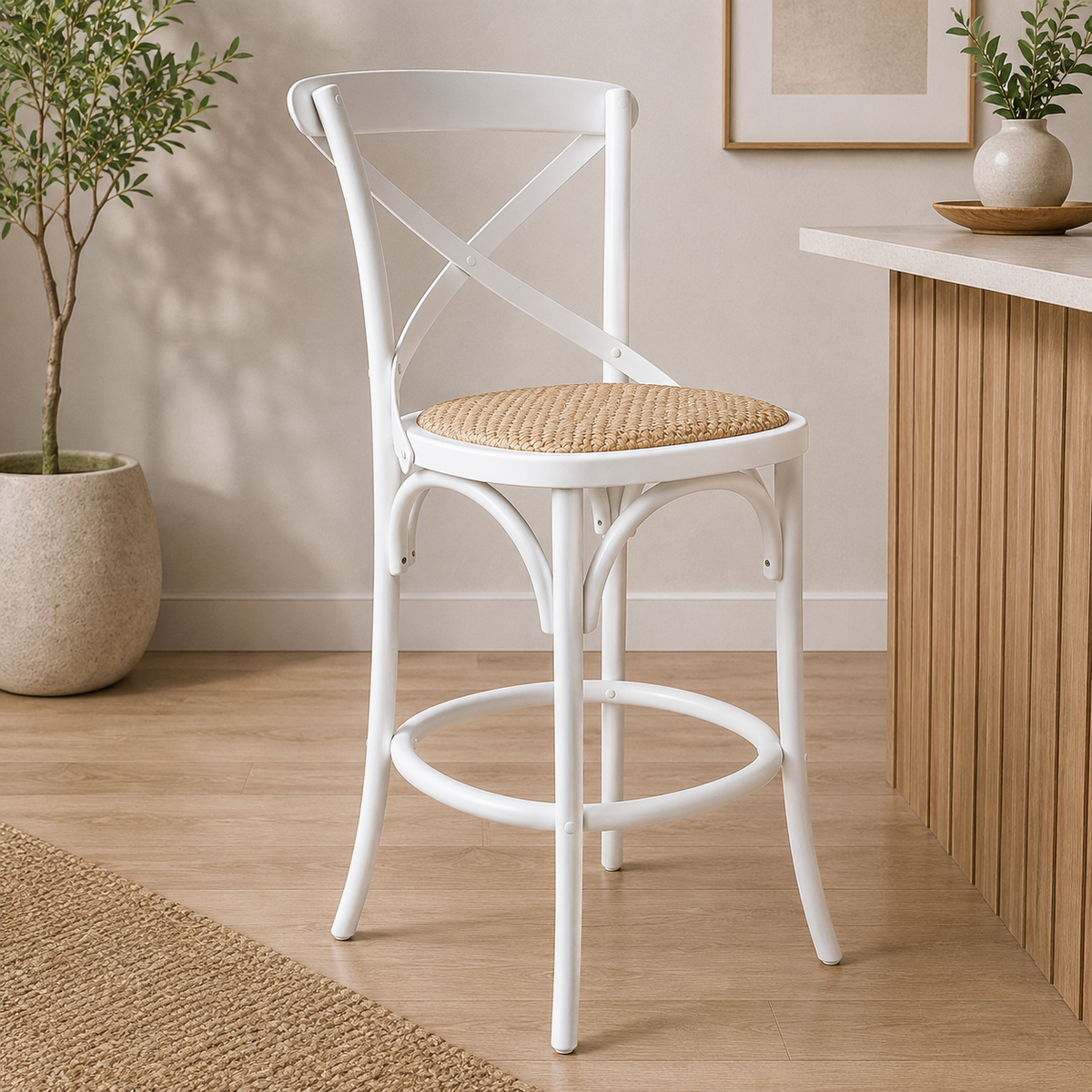 Aster Bar Stools Chair White