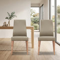 Rosemallow 2pc Set PU Leather Dining Chair Silver