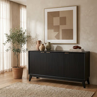 Ellen 165cm Buffet Table 3 Door Black