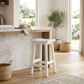 Sensei Kitchen Barstool Timber Bar Chair Stool White