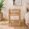 Hanoi 55cm Rattan Bedside Table Natural