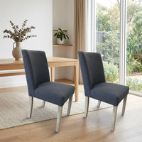 Elemental 2pc Set Fabric Dining Chair Grey
