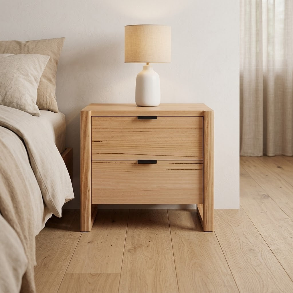 Jindy Bedside Table Natural Oak