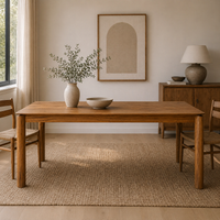 Japon 240cm Dining Table Solid Timber Natural
