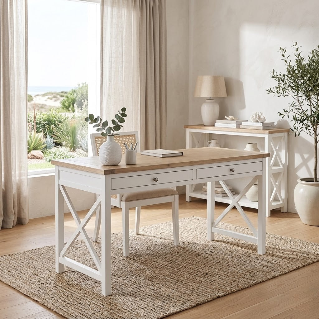 Marmalade Hampton 140cm Desk Table White Oak