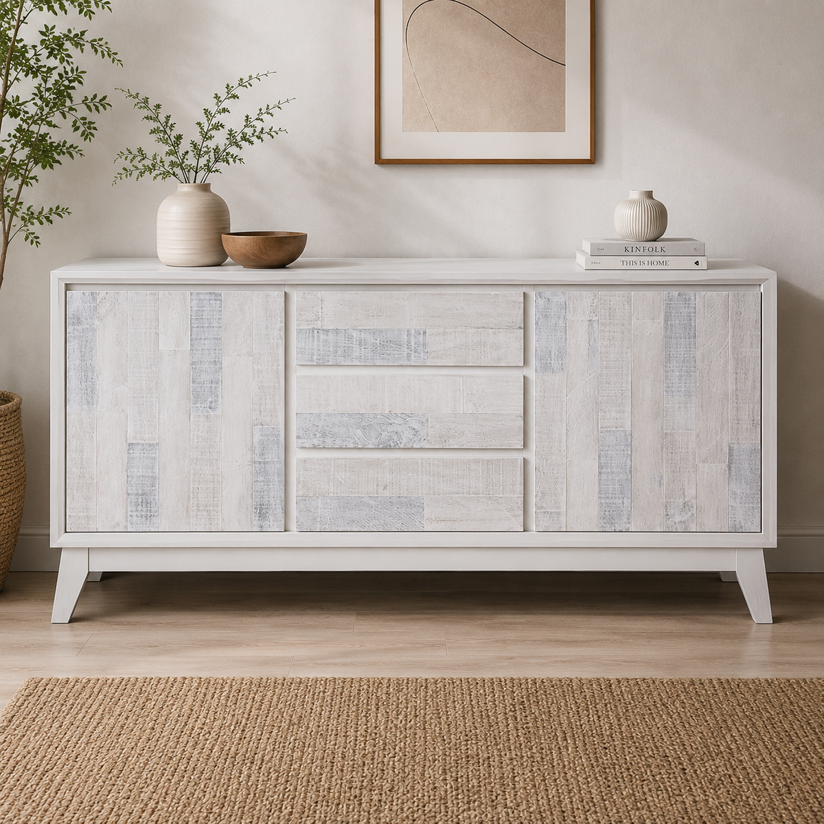 Maui 160cm Buffet Table White