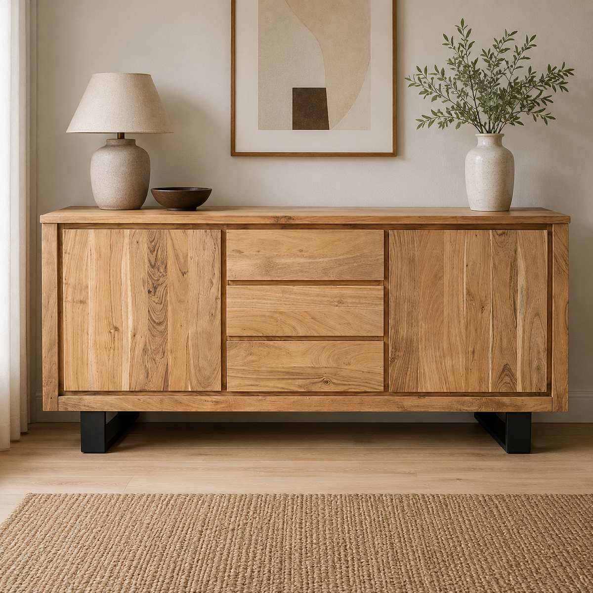 Lantana 166cm Buffet Table Natural