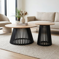 Orbit 2pc Round Coffee Table Natural