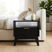 Ellen 55cm Lamp Side Table Black