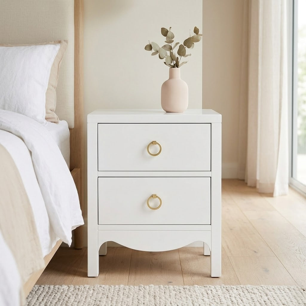 Andes Bedside Table White