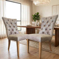 Holly Set of 2 PU Dining Chair Coffee