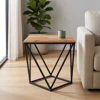 Jensen 50cm Acacia Wood Lamp Table Natural Oak
