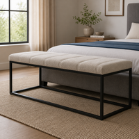 Klim 150cm Bed End Seat Bench Ottoman Grey