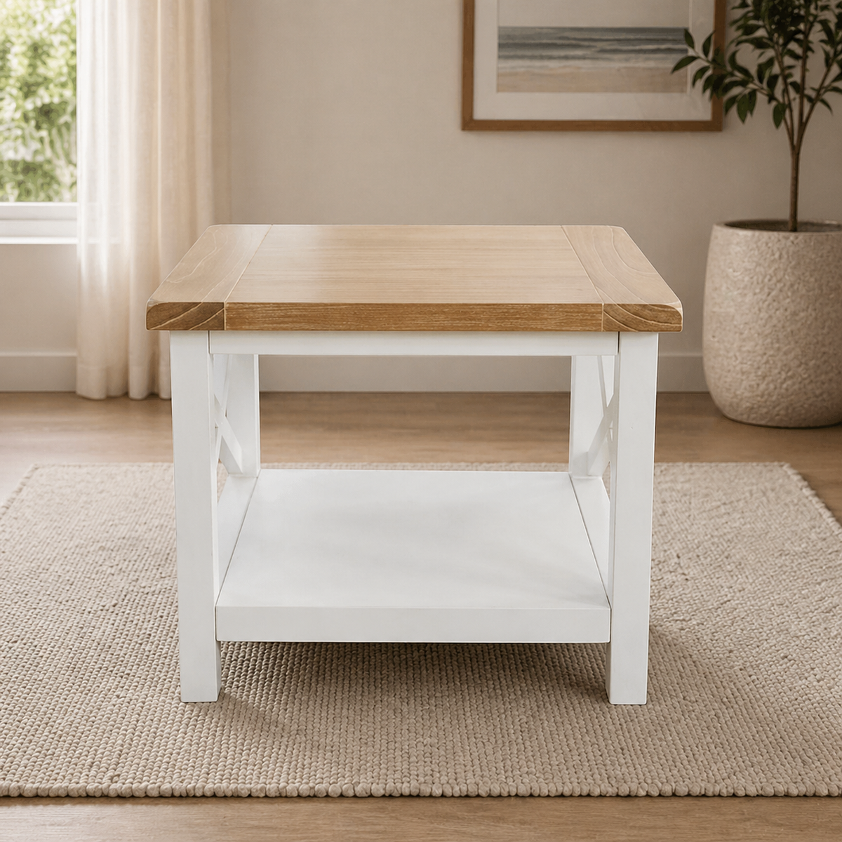 Marmalade Hampton 55cm Lamp Table White Oak