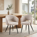 Matz 2pc Set Fabric Dining Table Beige