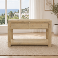 Elemental 120cm Console Table Brushed Smoke Grey