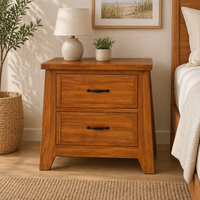 Pine Valley Bedside Table Solid Pine Blackwood Oak