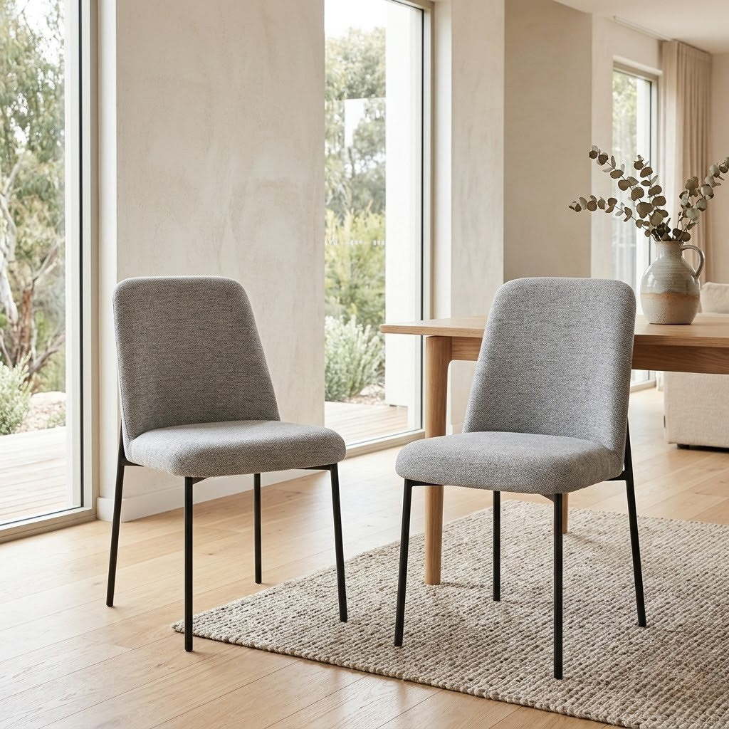 Libra 2pc Set Dining Chair Grey