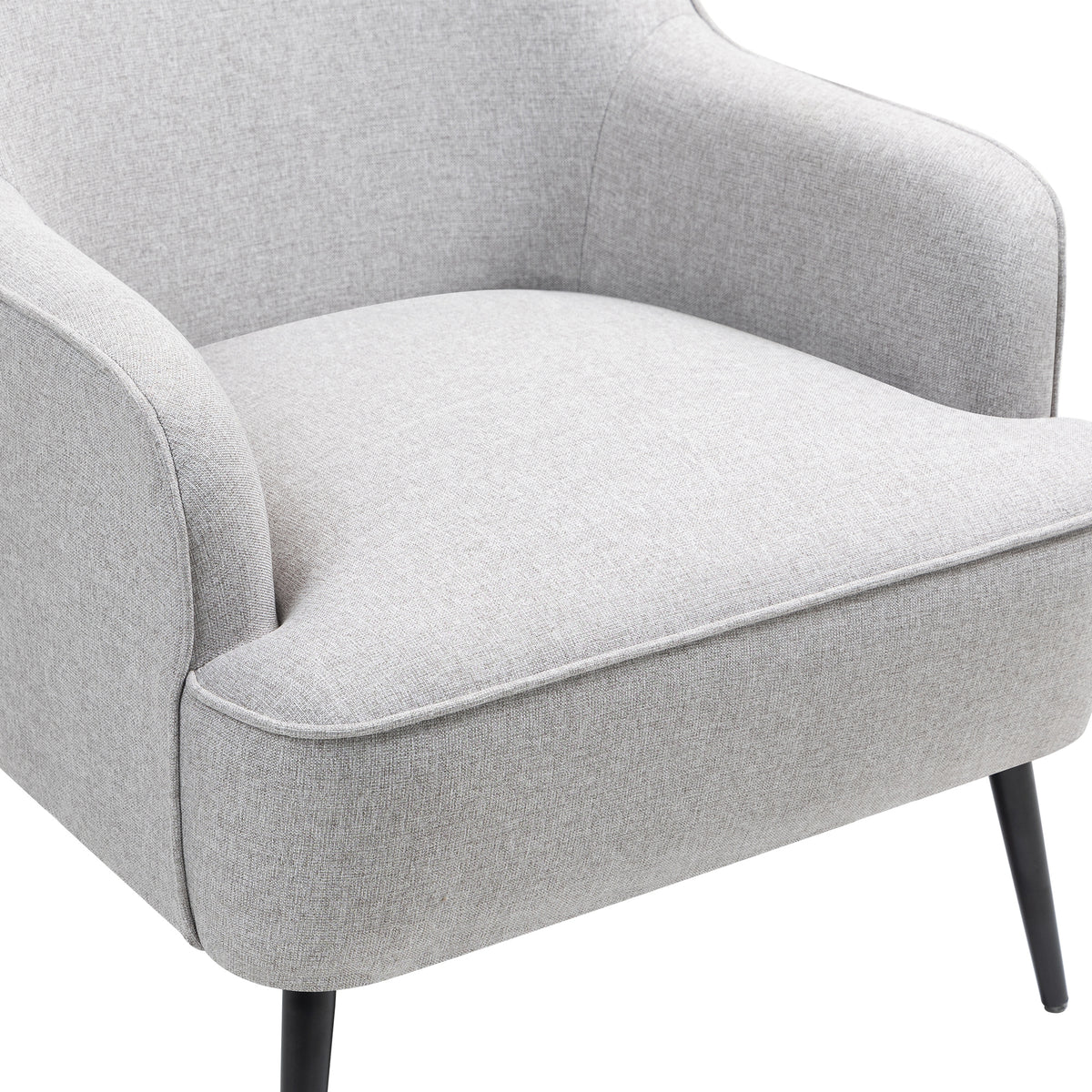 Abigail Premium Fabric Armchair Occasional Accent Tub Chair Grey