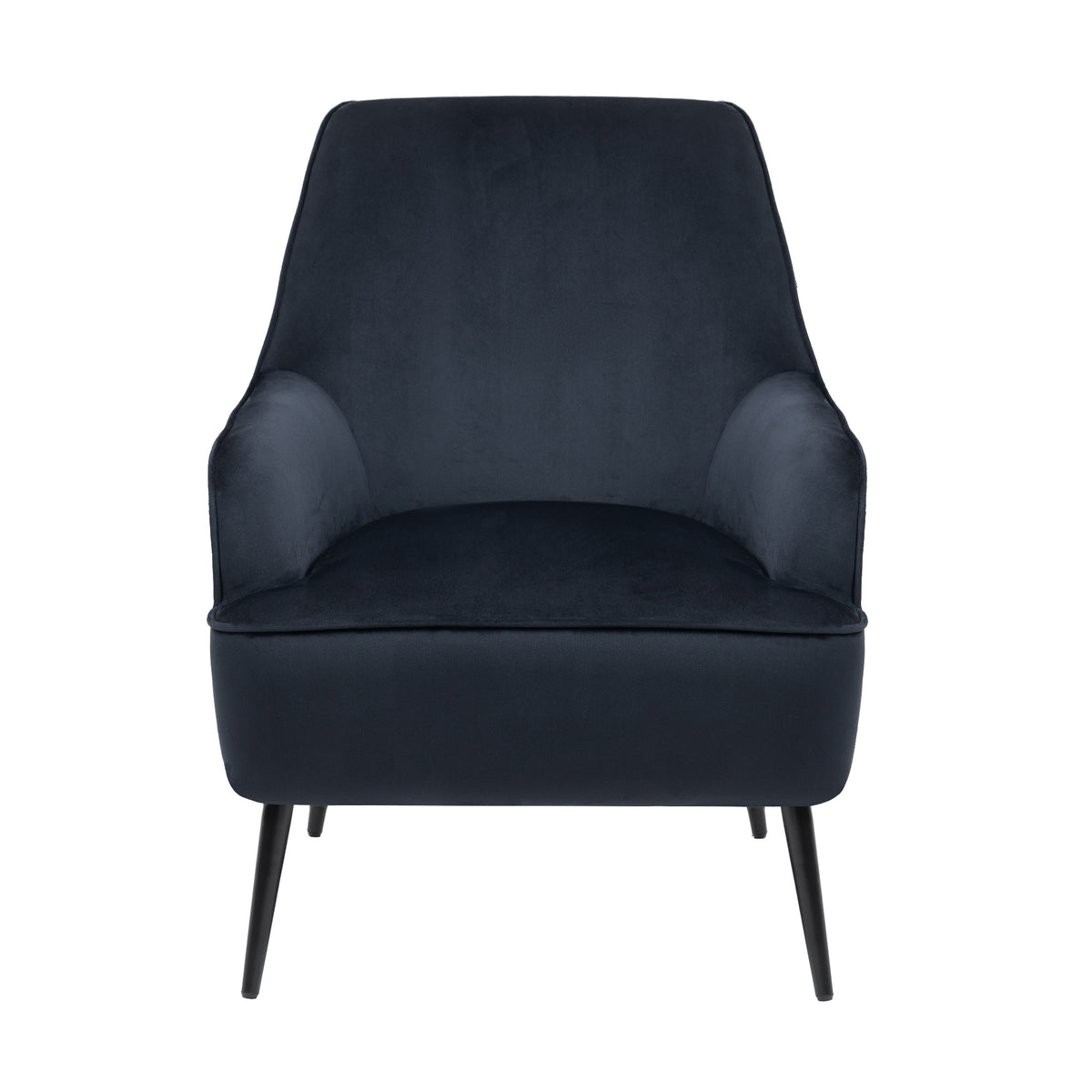 Abigail Premium Velvet Armchair Occasional Accent Tub Chair Navy