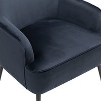 Abigail Premium Velvet Armchair Occasional Accent Tub Chair Navy