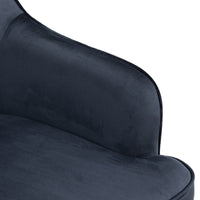 Abigail Premium Velvet Armchair Occasional Accent Tub Chair Navy