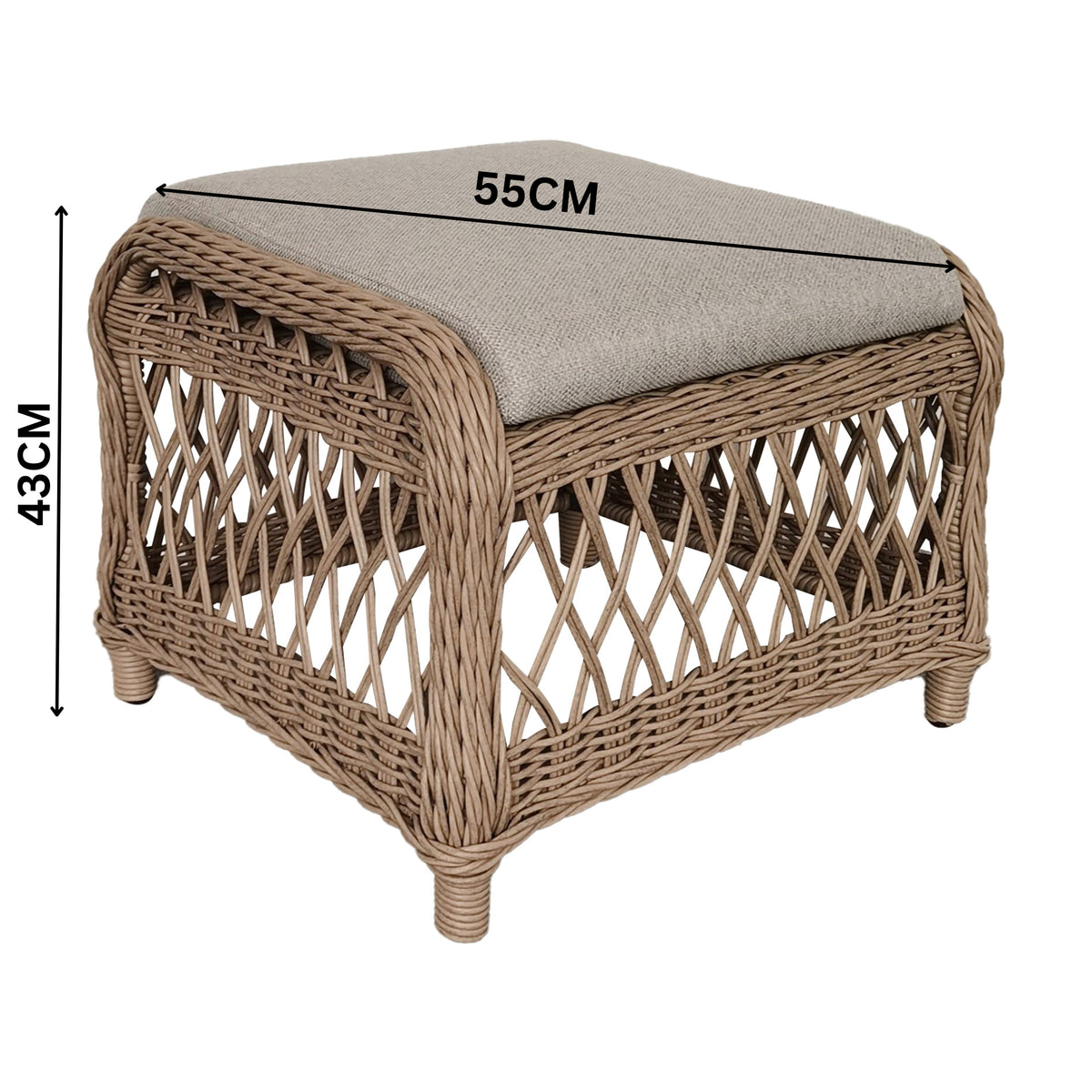 Acapulco 5pc Outdoor Wicker Chat Sofa Lounge Set Coffee Table Natural
