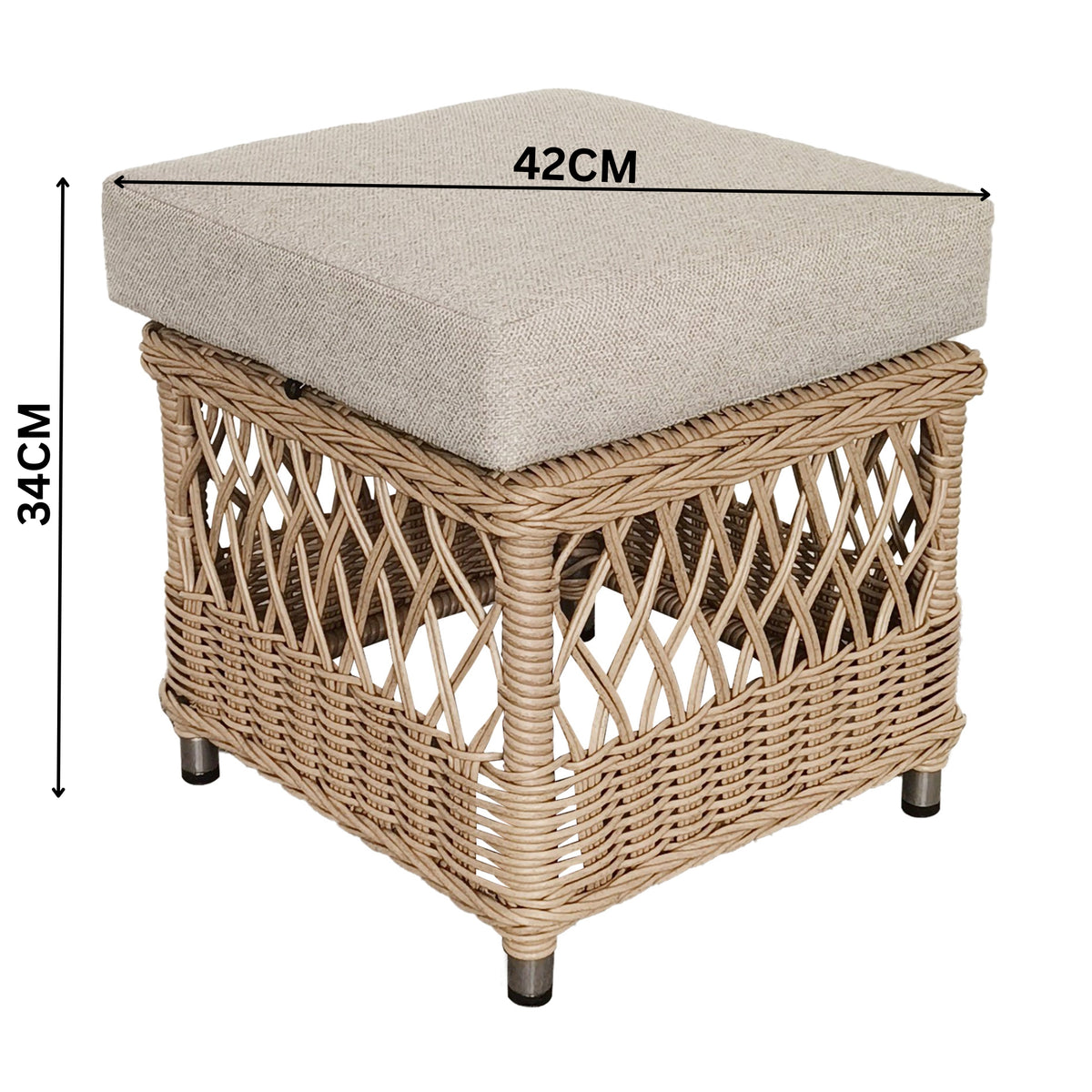 Acapulco 6pc Outdoor Wicker Corner Sofa Lounge Set Coffee Table Natural