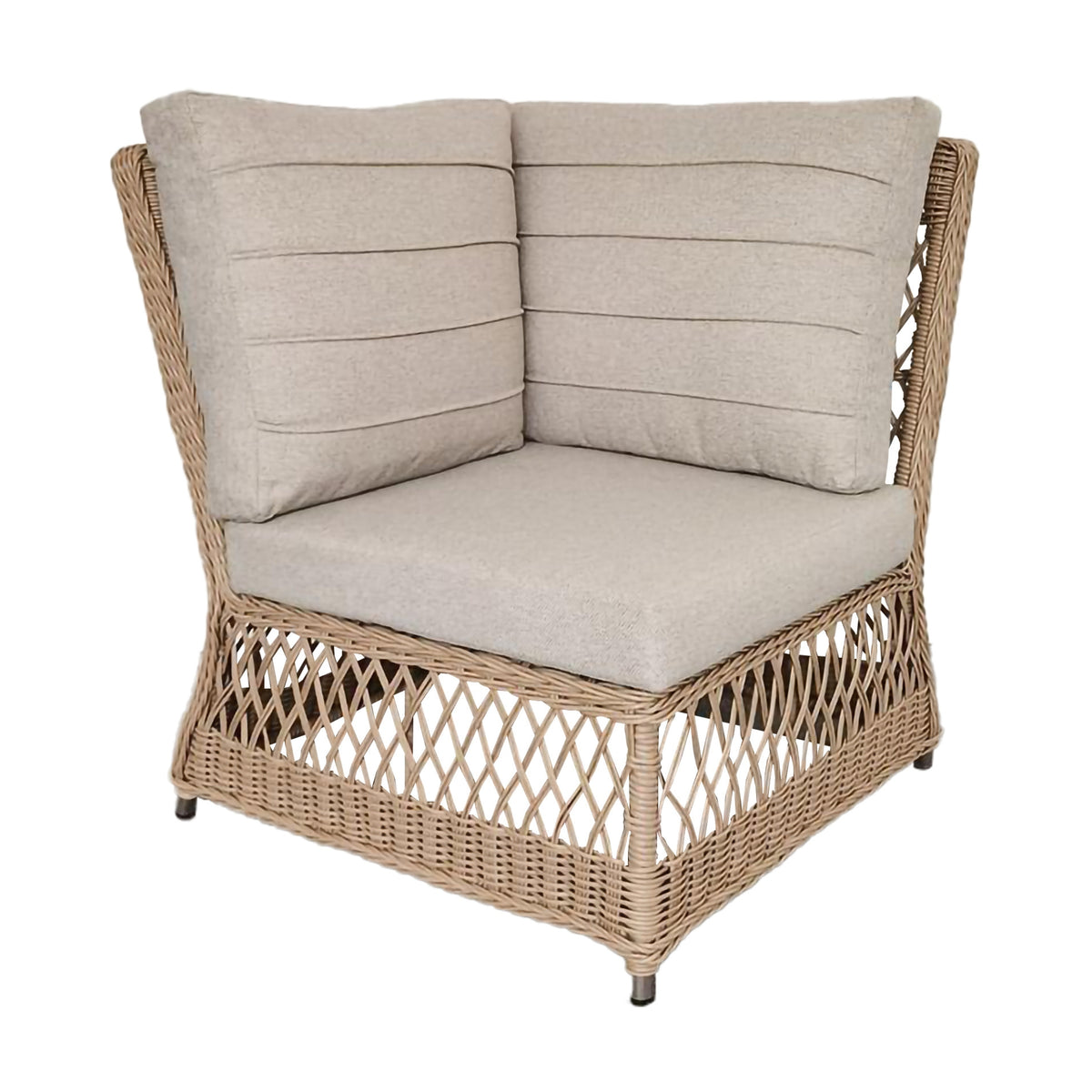Acapulco 6pc Outdoor Wicker Corner Sofa Lounge Set Coffee Table Natural