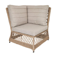 Acapulco 6pc Outdoor Wicker Corner Sofa Lounge Set Coffee Table Natural
