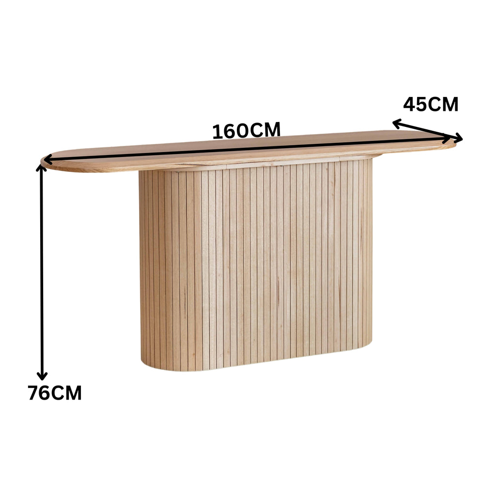 Adsila 160cm Console Hallway Entrance Table Natural