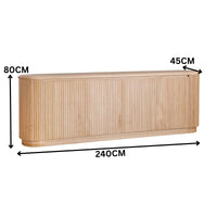 Adsila 240cm Buffet Table Storage Cabinet Natural