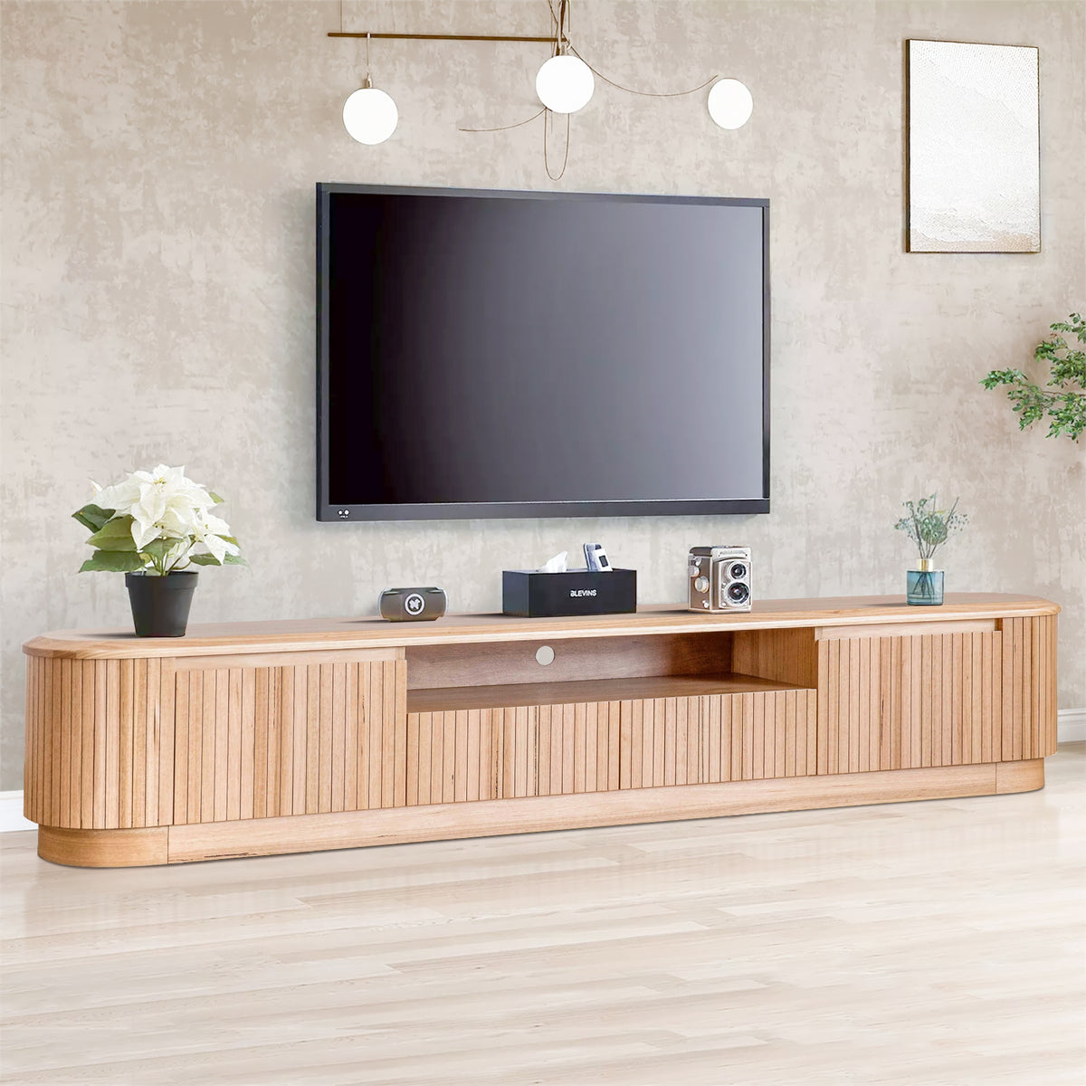 Adsila 240cm ETU Entertainment TV Unit Natural