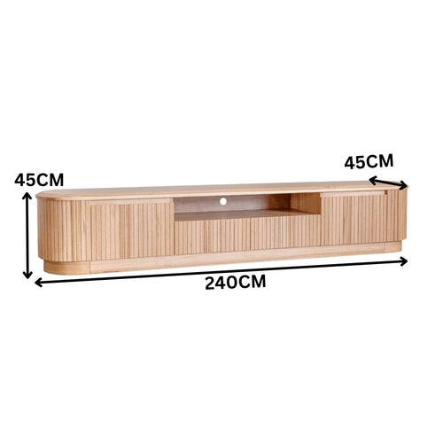 Adsila 240cm ETU Entertainment TV Unit Natural