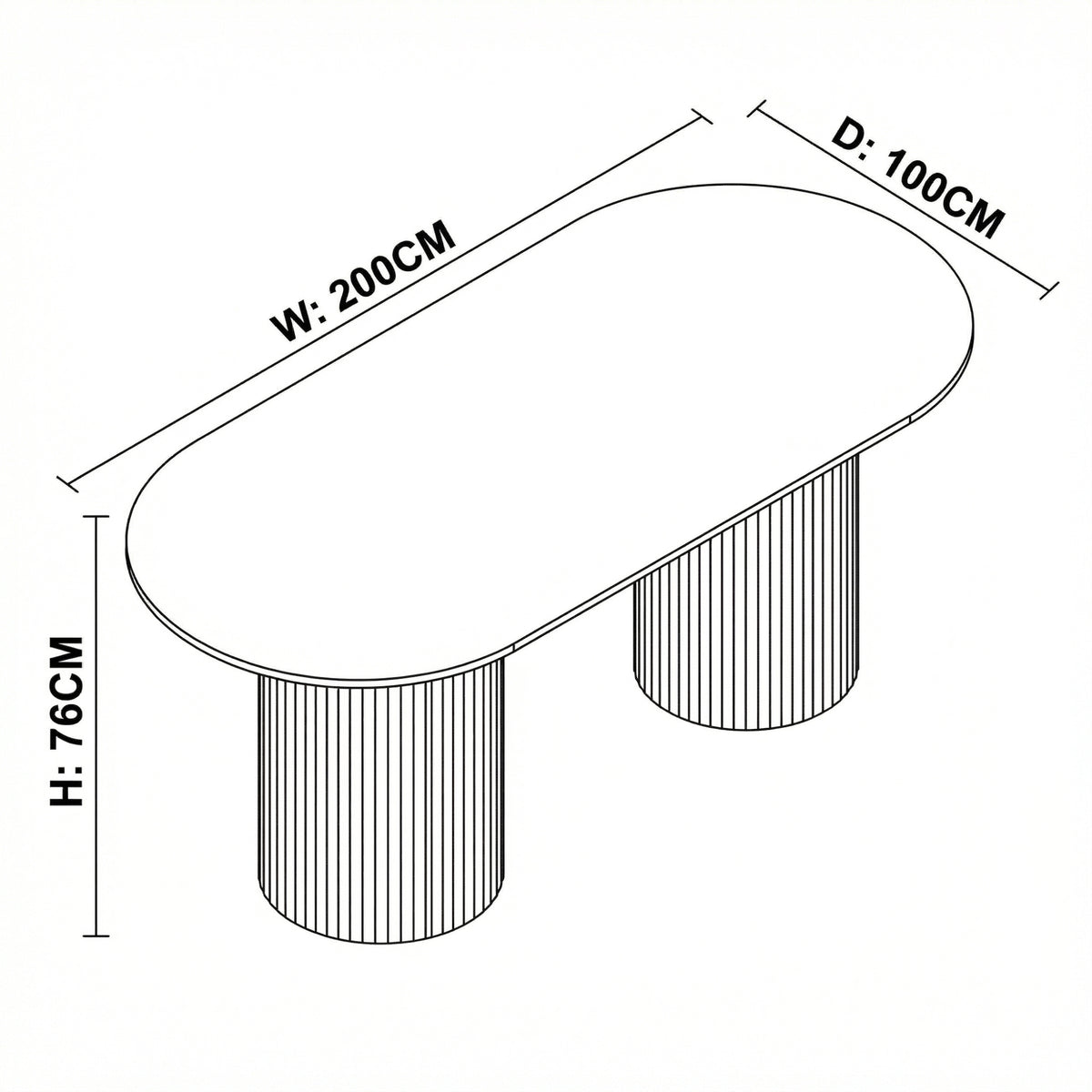 Aegean 200cm Oval Dining Table Travertine Beige
